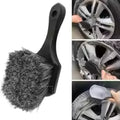 Car Wheel Cleaning Brush – Short Handle Tire & Rim Detail Brush for Deep Cleaning