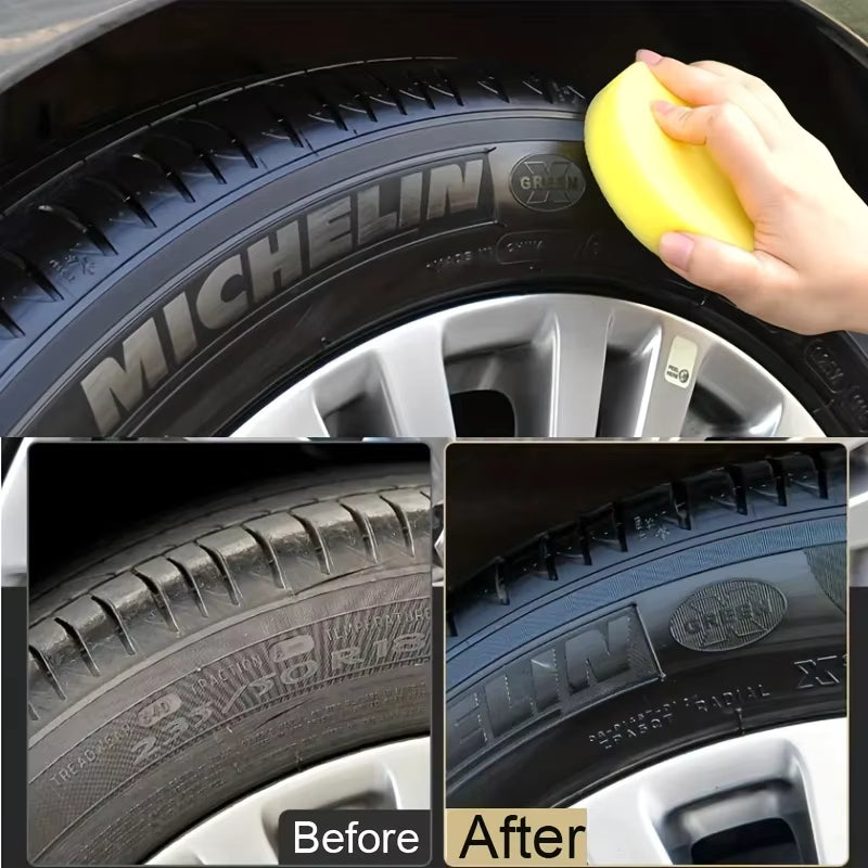 Black Shiny Tire Wax – Long-Lasting Tire Shine & Protection Restorer