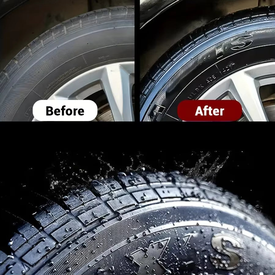 Black Shiny Tire Wax – Long-Lasting Tire Shine & Protection Restorer