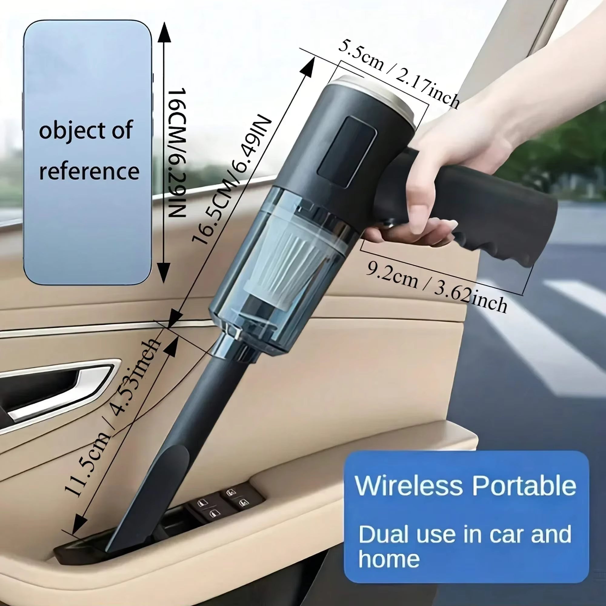 120W Wireless Handheld Vacuum Cleaner – Portable High-Power Car & Home Vacuum