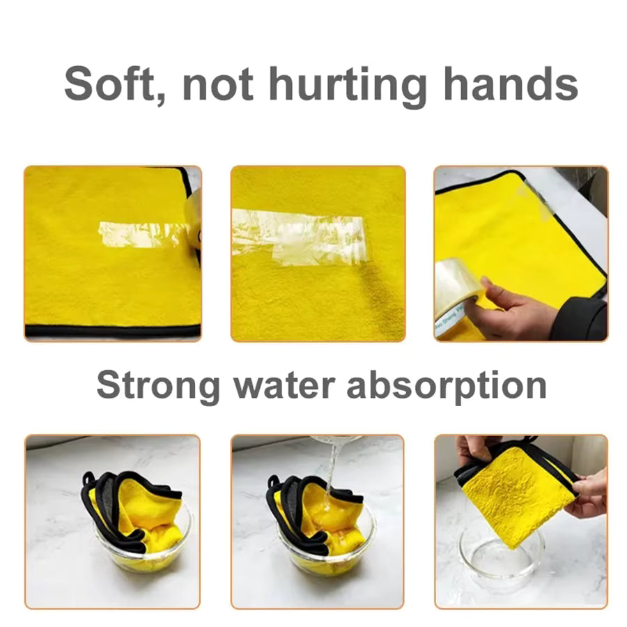 6PCS Premium Microfiber Cleaning Towels – Ultra Soft Double Layer Car & Home Cleaning Cloth Set